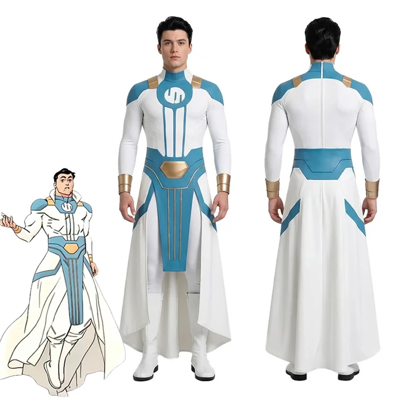 

Anime Invincible Mark Grayson Cosplay Coverall Costume Jumpsuits Viltrumite Warrior Uniform Battle Suit Halloween For Men Outfit