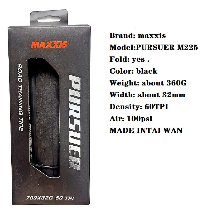 MAXXIS PURSUER(M225)700x23C 25C 28C 32C Durable Sport Level Tire Anti Puncture Road Training Tyre E-BIKE