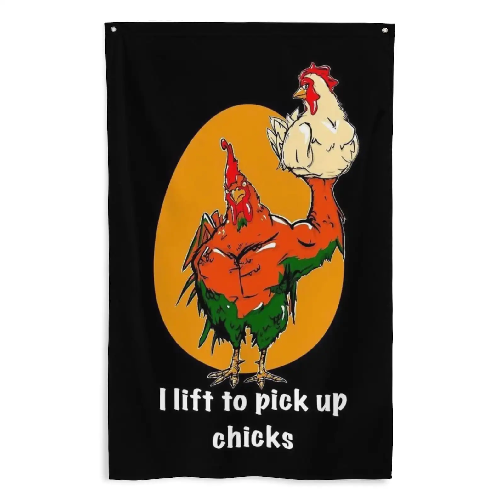 PICK UP CHICKS Gym Black Flag Outdoor Decorations Decoration Garage Flags Advertising Barber Shop Tapestry Flaga Custom Bedrooms