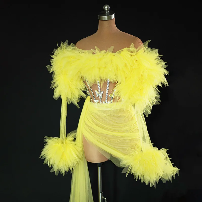 메쉬 의상 나이트 클럽 바 댄스 드레스 가수 모델 Catwalk 생일 저녁 파티 드레스 Vestidos De Ocasião 공식 파티 드레스