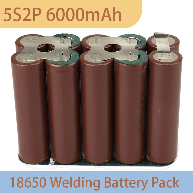 New HG2 10.8V/14.4V/18V/21.6V 5S Screwdriver Battery  6000 mAh 18650 Welding Battery Pack