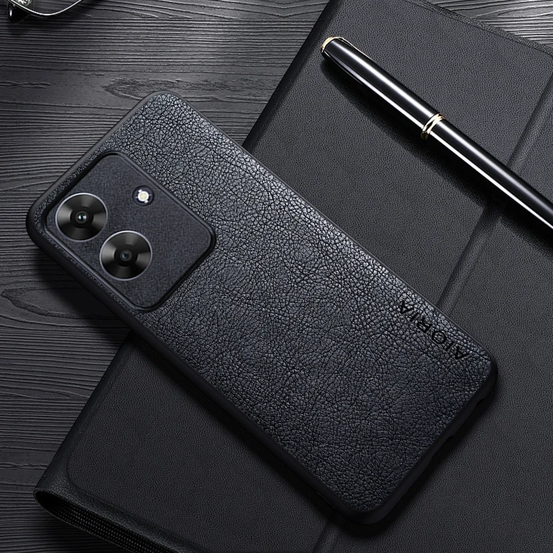 حافظة لهاتف Realme Note 60 Neo7 C75 بتصميم بسيط من الجلد الفاخر لهاتف Realme GT7 Pro