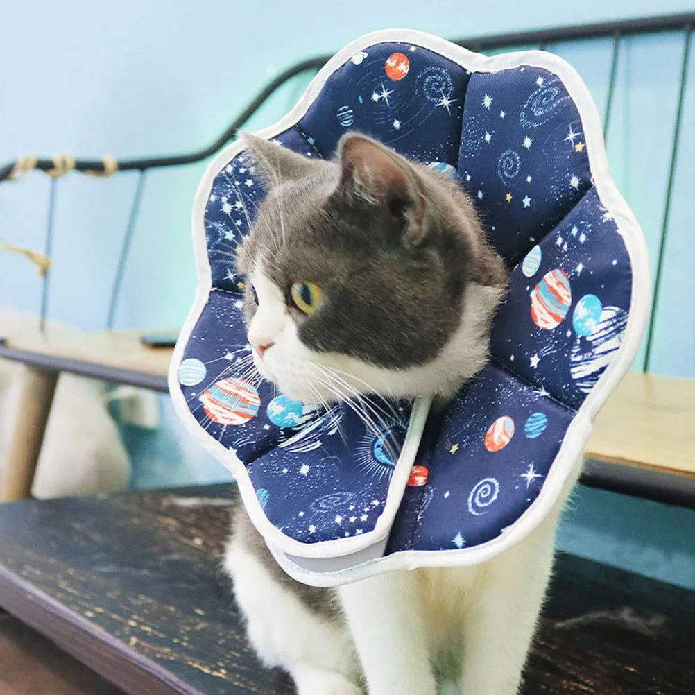 

Soft Pet Collar For Cats Dogs Postoperative Care Anti-Licking Recovery Cone Adjustable Comfortable Breathable Neck Protector