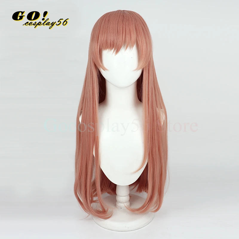 Nikke Rapi Cosplay Pruik Spel 80Cm Lang Synthetisch Haar Rechte Hittebestendige Golvende Hoofddeksels