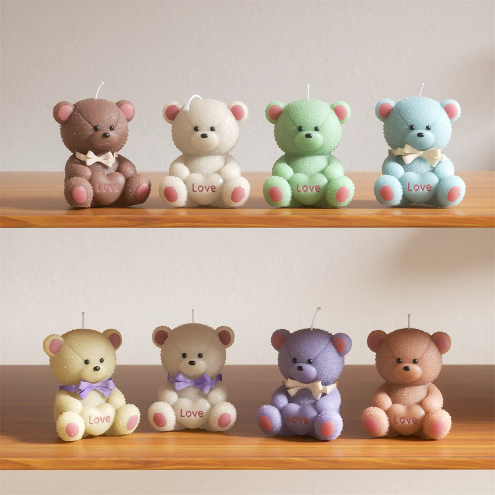 

Николь Snuggleheart медведь свеча силиконовая форма DIY ручная работа форма для изготовления свечей из соевого воска украшения для дома