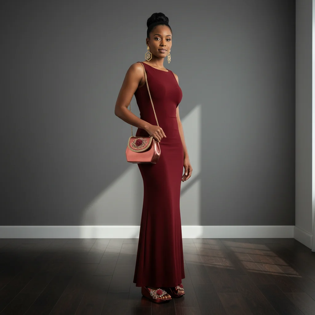 2026 Newest INS Style Wine Color Elegant Women Heels Nigeria Popular Designer African Ladies Shoes And Bag Set for Wedding