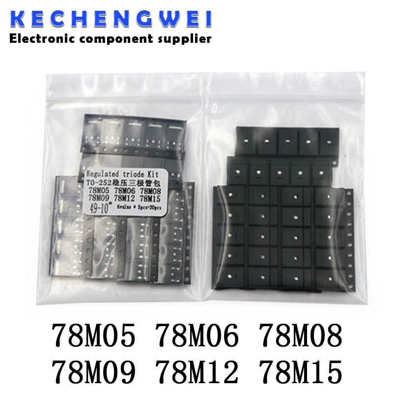 30Pcs = 6 Soorten * 5Pcs To-252 Transistor Kit 78M05 78M06 78M08 78M09 78M12 78M15 Elke 5Pcs