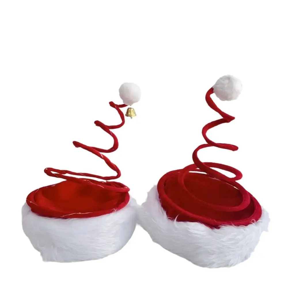 Interesting Funny Santa Claus Hat Christmas with Spring Eve Gift Hat with Lamp Creative Spring Cap for Adults and Children