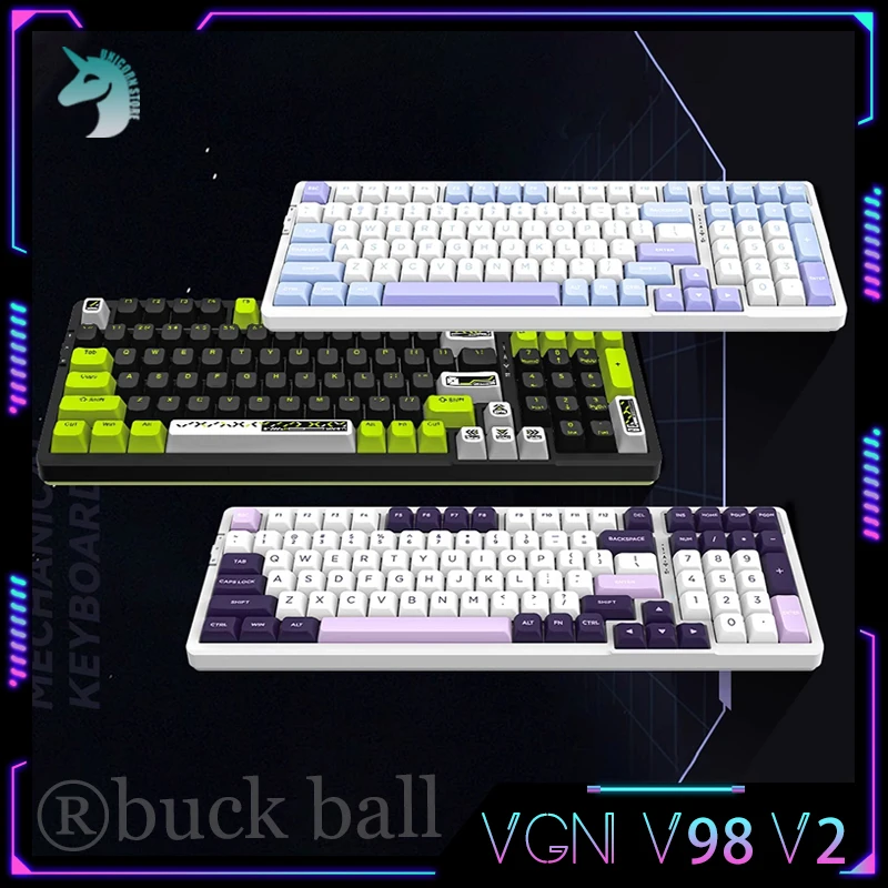 

Pre Sale VGN V98Pro V2 Mechanical Keyboard Gaming Keyboards 3Mode Wireless/Bluetooth/Type-C Keyboard Custom Gasket RGB Backlit