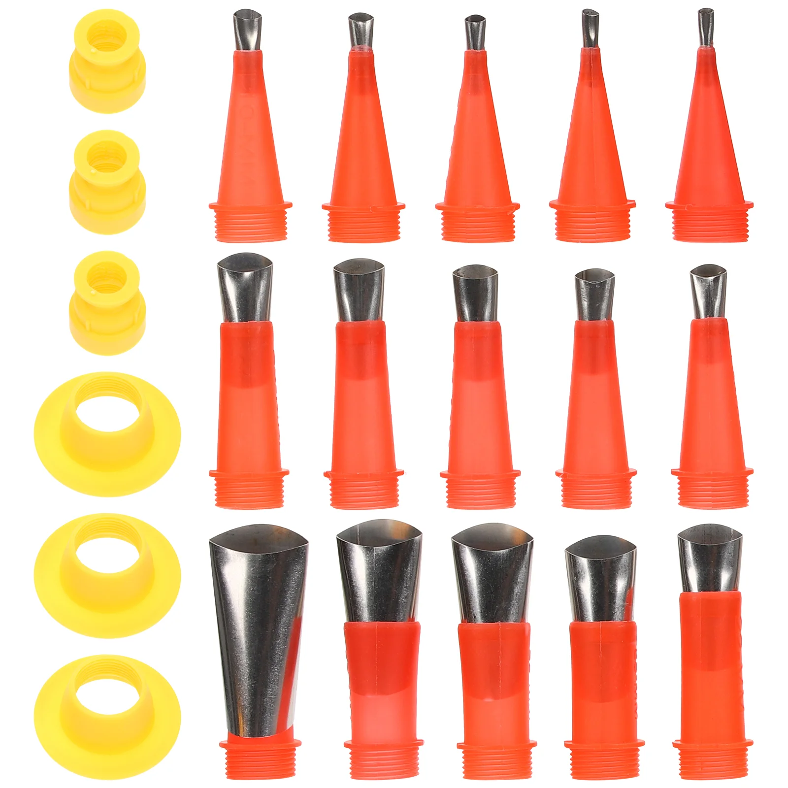 Kit di strumenti per calafataggio con ugello in acciaio inossidabile 5 pezzi Applicatore in silicone ad alta resistenza Facile da montare Pratici giunti per lavello Doccia