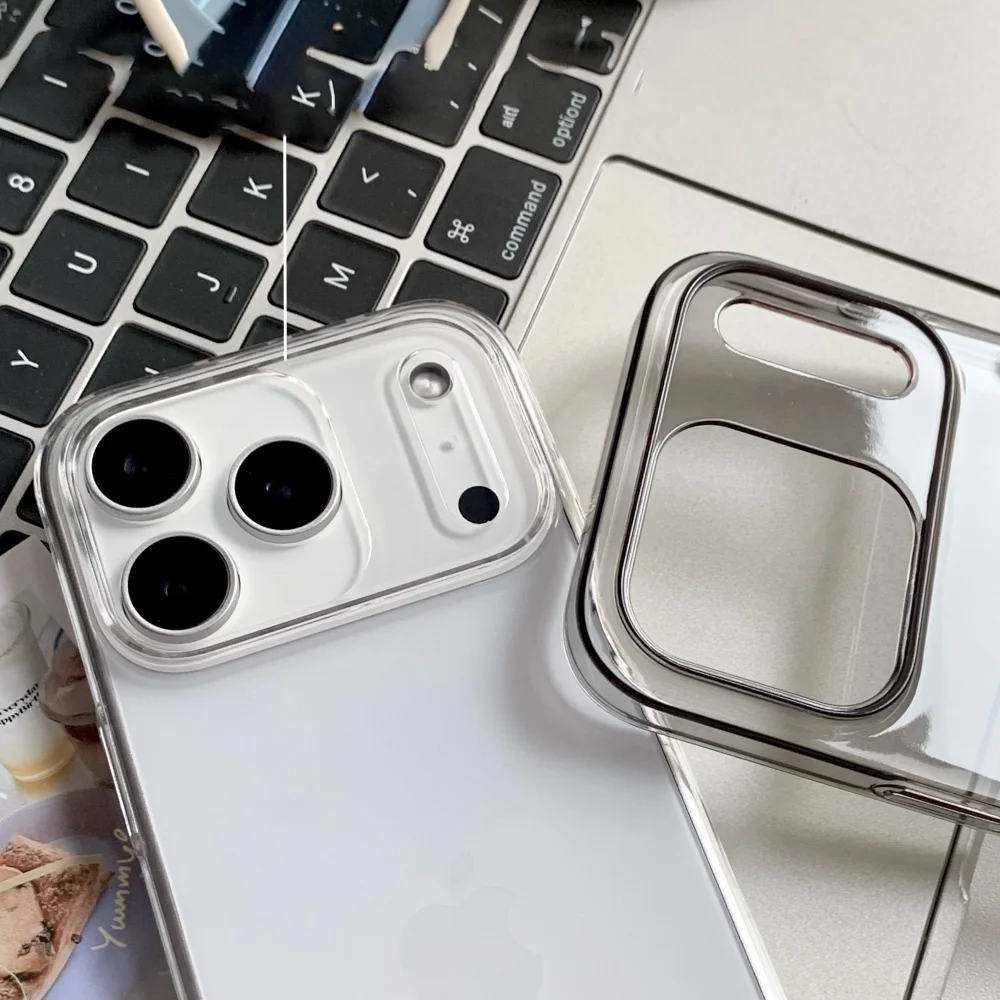 حافظة شفافة كريستالية رفيعة للغاية لهاتف آيفون 17 Air 16 15 14 13 12 Pro Max Plus 17Pro غطاء مدرع صلب بسيط بلون عادي #3