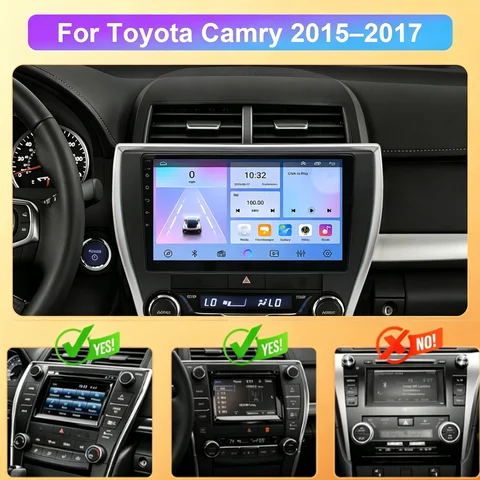 10.1 in 4+64G Android 15  Car Multimedia Player Stereo For Toyota Camry 2015-2017  Head Unit  Wireless Carplay Android Auto BT GPS Mirror Link