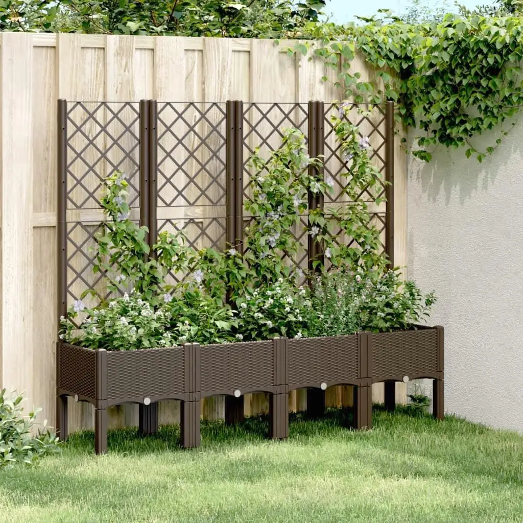 

Large Brown Polypropylene Durable Garden Planter for Outdoor Use