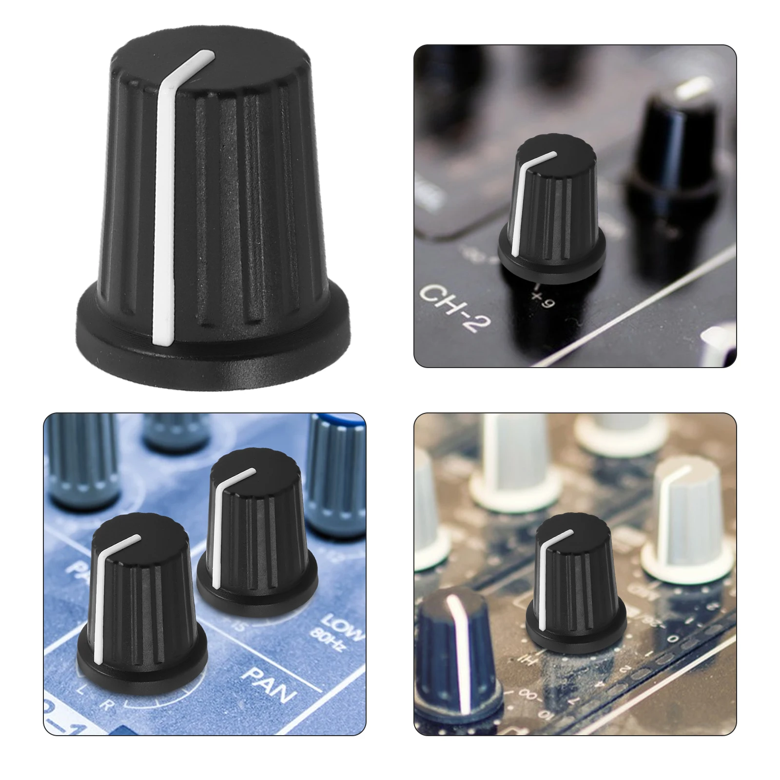 

20Pcs 6mm Audio Controller Knobs Smooth Speed Adjustment Plum Blossom Handle Design High Compatibility Knob Controller