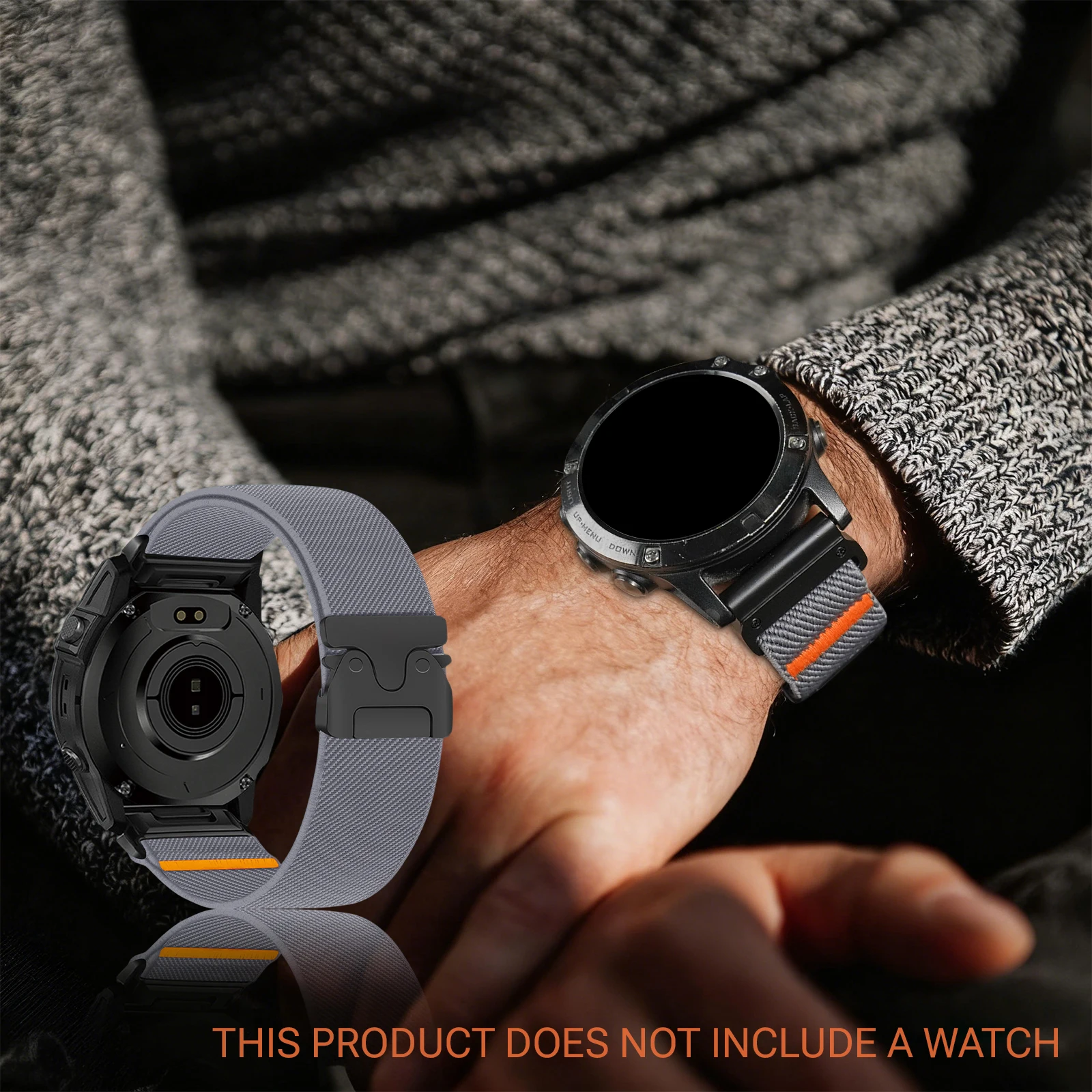 Pasek do zegarka QuickFit 20/22/26mm z nylonu do Garmin Fenix 8 7 Pro 7S 5X 5Plus, Fenix 6XPro, Forerunner 965/955/945 Instinct — zdjęcie produktu 6