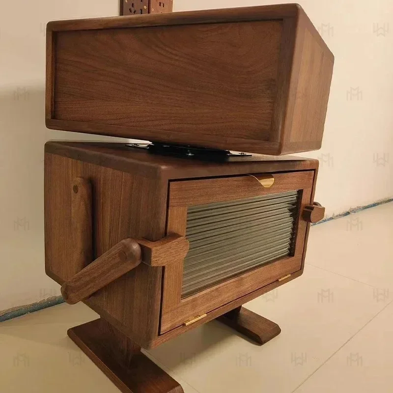 A Black walnut solid wood robot locker