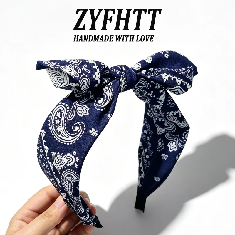 1/4 Stück ZYFHTT Bohemian Style Cashew Print Stirnband für Frauen, elegantes Haarband für den täglichen Gebrauch, modisches Haarband für Mädchen zum Waschen des Gesichts – Detail 5
