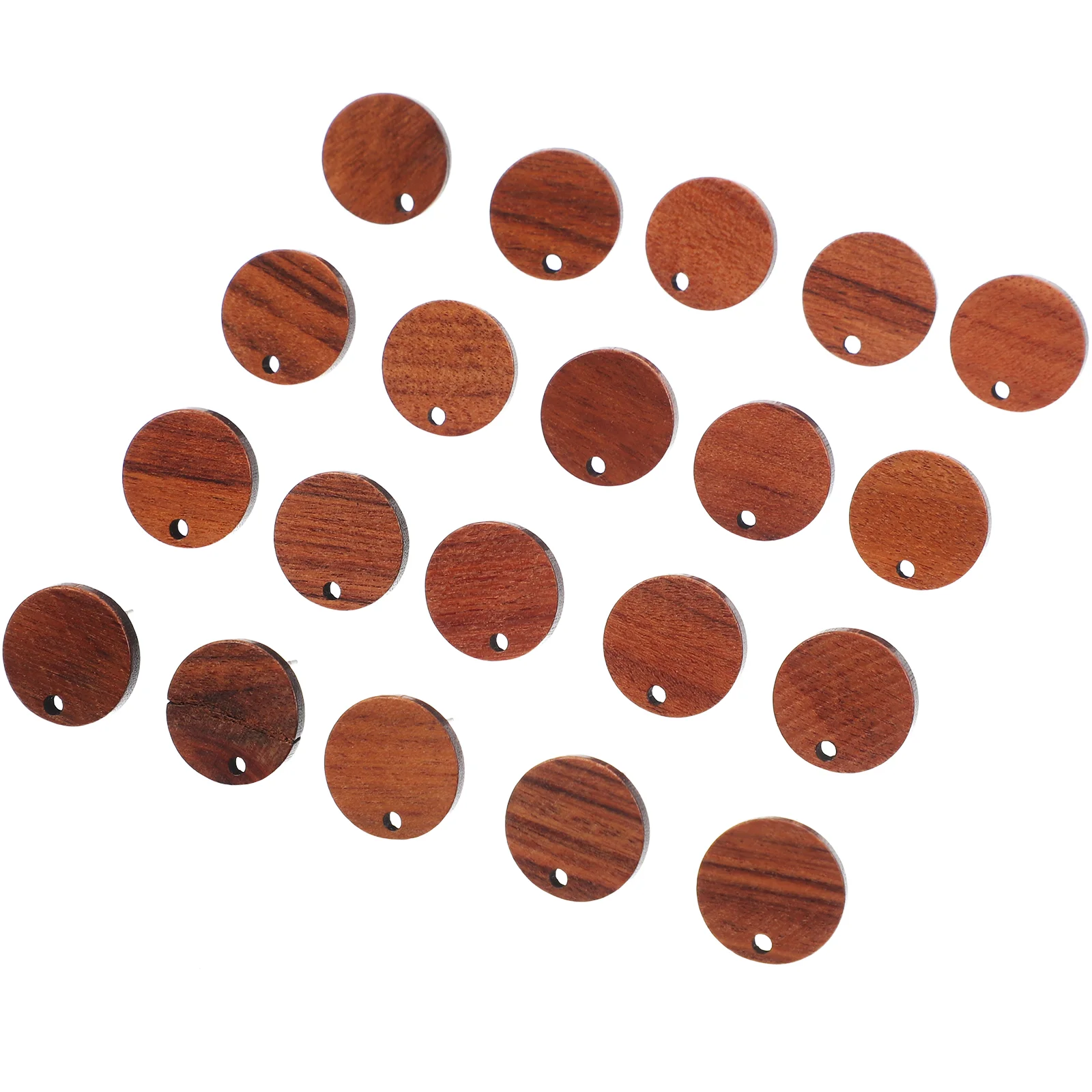 

20 Pcs Accessories with Drop Earrings Hoop Stud Wood DIY Post Posts Material Alloy Rectangle Studs Jewelry Making Kit Findings