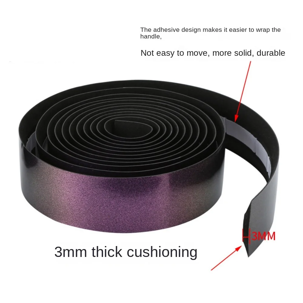 

PU Bicycle Handlebar Tapes Aurora Gradient Anti Slip Handle Bar Belt Shock Absorption Cycling Accessory Handle Bar Wrap Tape