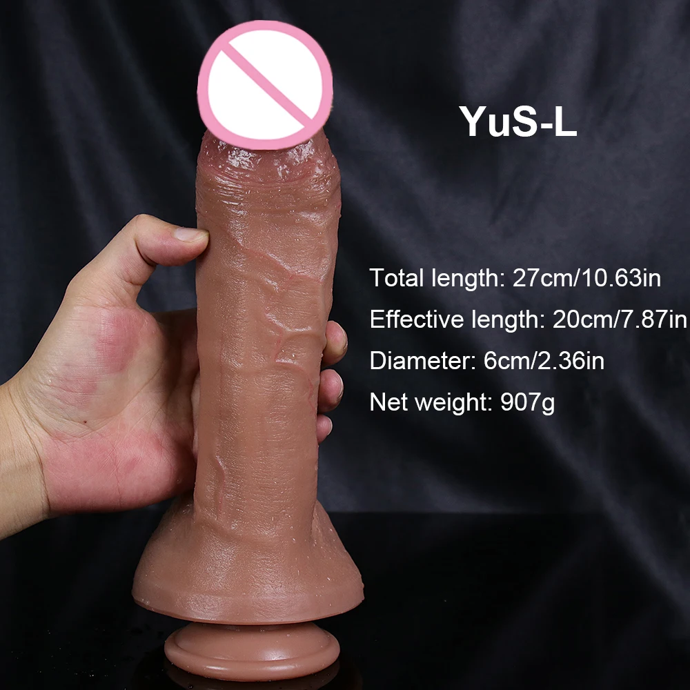 Double Layer Silicone Realistic Dildo High Simulation Glans Big Huge Penis Real Skin Feel Anal Sex Toys For Female Masturbation