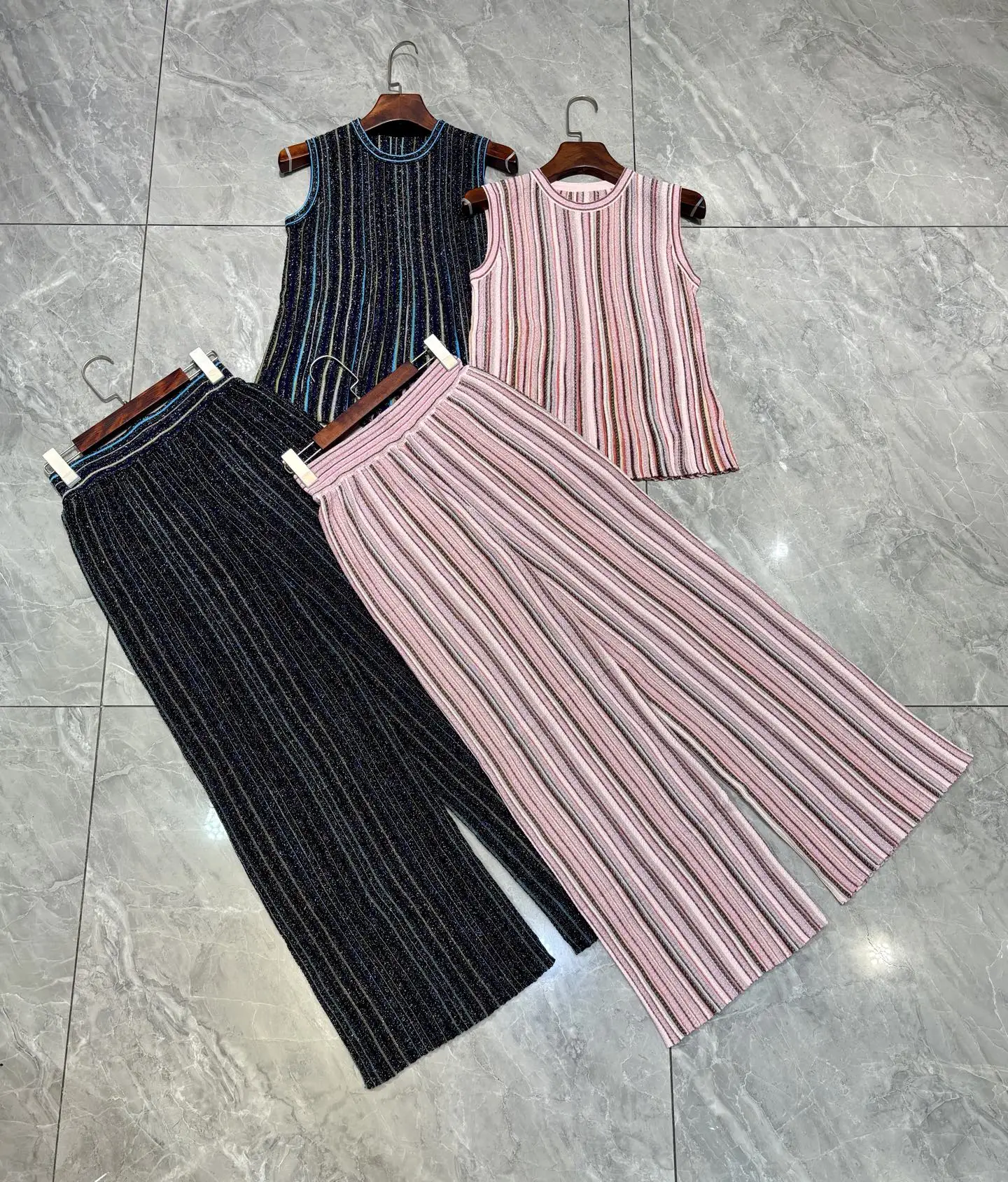 Setelan Dua Potong Pakaian Raj - Wide Leg Palazzo Pants ulasan dan harga