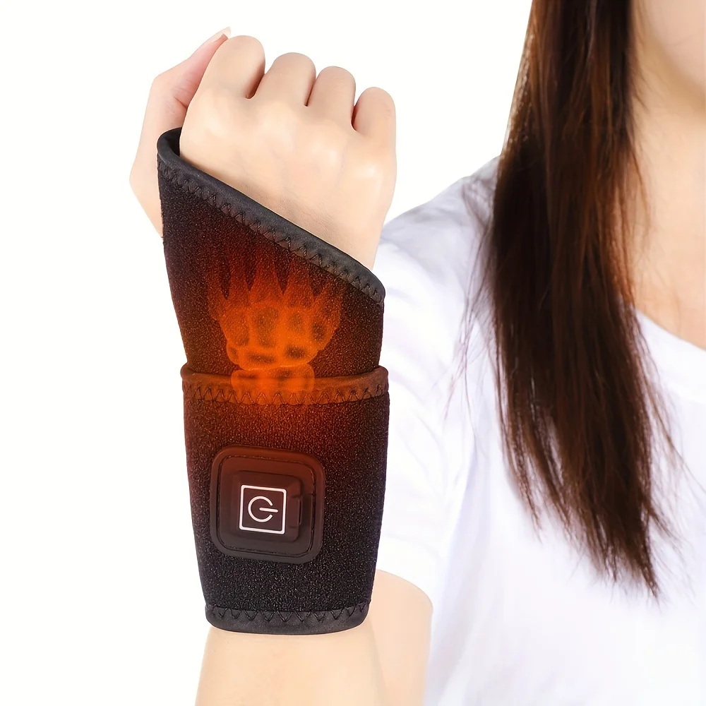 

1pcs Hand Wrist Warmer Glove USB Rechargeable Hand Heating Pad Heated Wrist Wrap Holiday Gift For Women Men