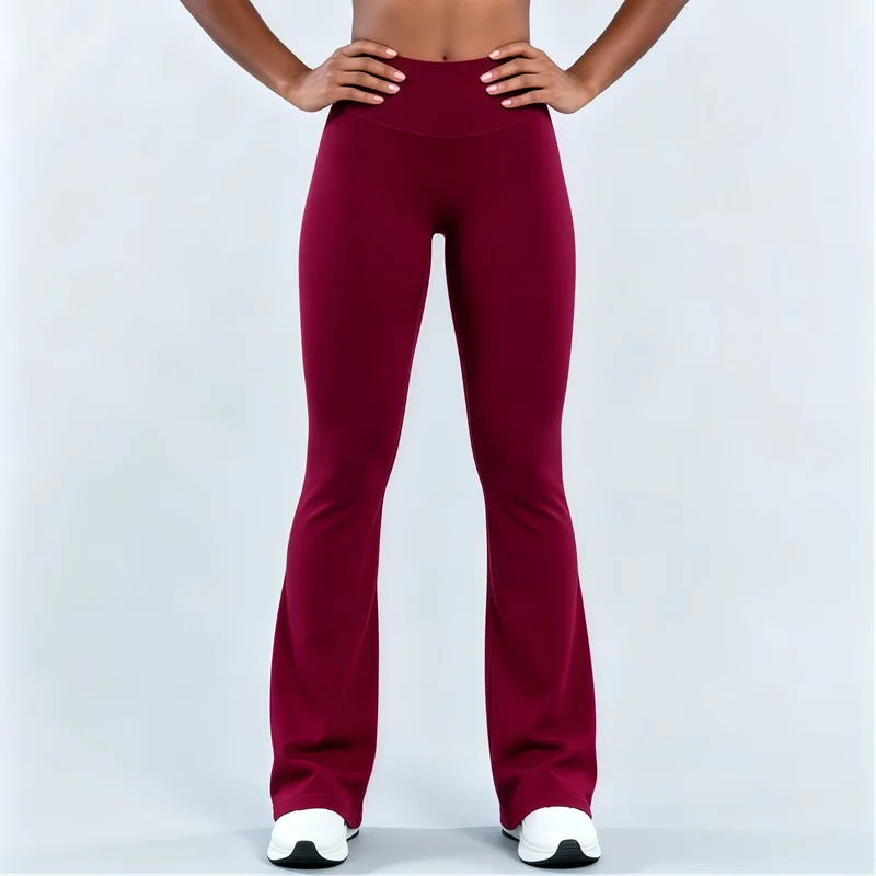 HISTELLO Gym Flares Leggings Seamless Women Yoga Leggings Scrunch Butt Lift Fitness Tights Workout Sports Flared Pants