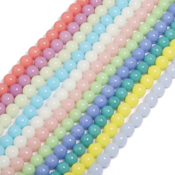 6/8/10毫米天然夜光石珠,黑暗中發光圓形珠子,適用於珠寶製作、手工DIY手鍊項鍊 10 最佳銷售 發光珠子 - №5