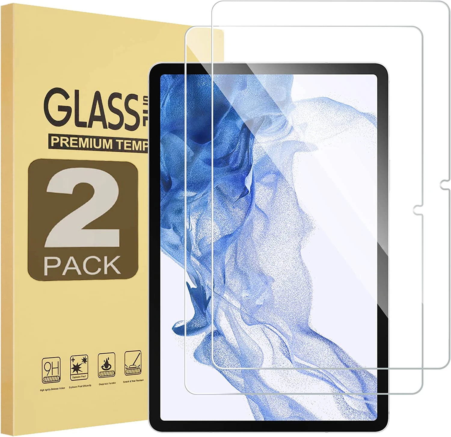 2pcs Screen Protector Tempered Glass For Samsung Galaxy S8 11'' 2022 SM-X700 SM-X706 SM-X706B HD Clear Anti Scratch Tablet Film