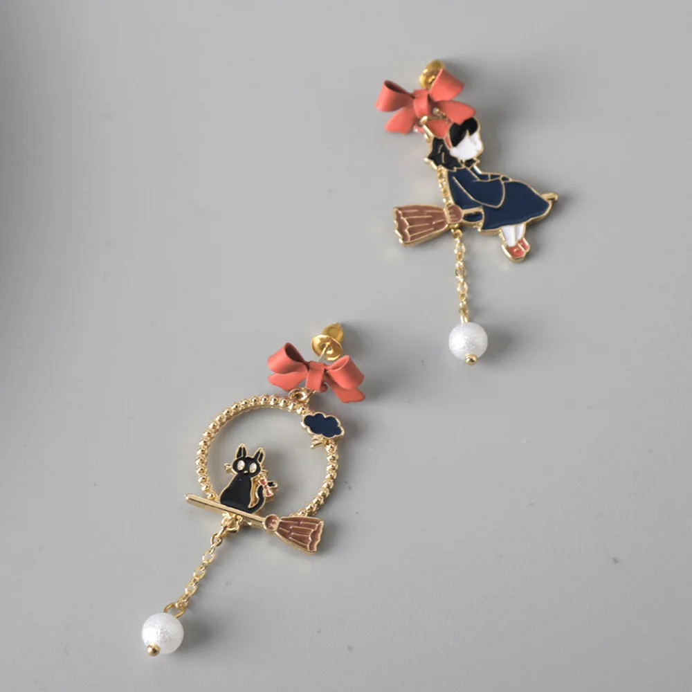 انمي ياباني الكرتون قلادة أقراط لطيف مثيرة للاهتمام الحيوان النساء الأقراط تأثيري الدعائم مجوهرات اكسسوارات هدايا عيد