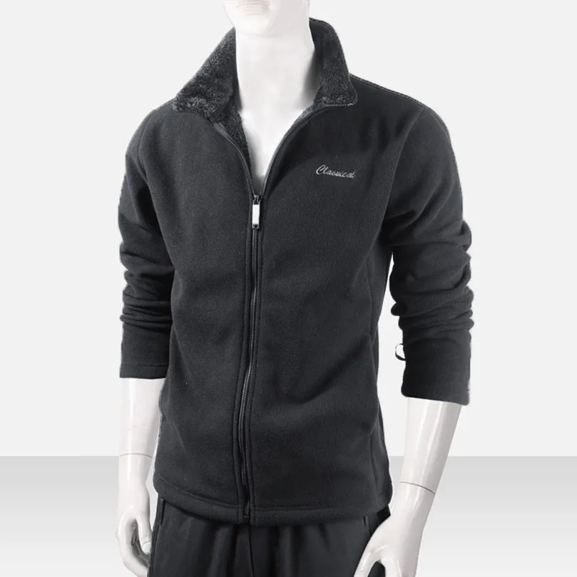 

Autumn Winter Fleece Jacket Men Wool Liner Thick Warm Coat for Man Solid Casual Outerwear Male Outdoor Clothing 2023