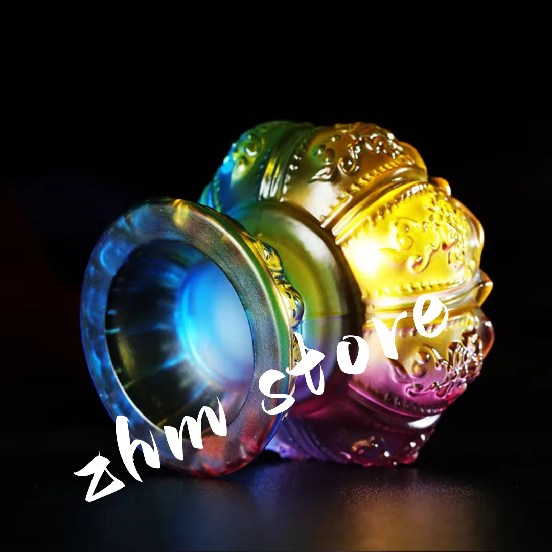 6cm Resin/Plastic Colorful Eight Auspicious Butter lamp Base,Temple/Home Tibetan Buddhist Decorative