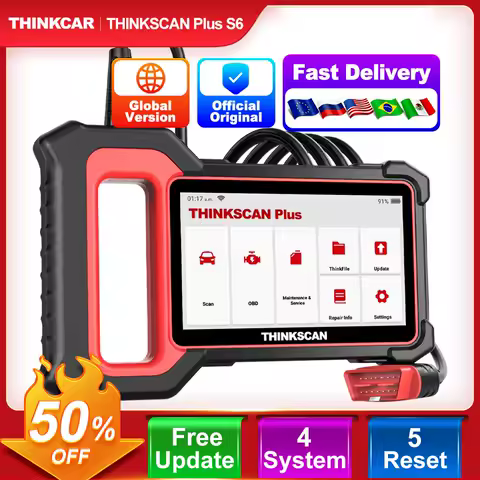 THINKCAR THINKSCAN PLUS S6 S5 OBD2 Scanner Engine Transmission Car System Error Code Reader Automotive Scan Diagnostics Tools