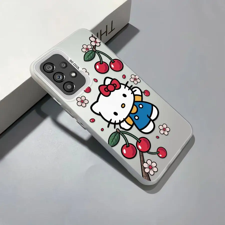 حافظة لهاتف سامسونج جالاكسي A14 A22 A25 A32 A23 A16 A34 A15 A12 A24 A13 مرحبا كيتي مضحك الموضة