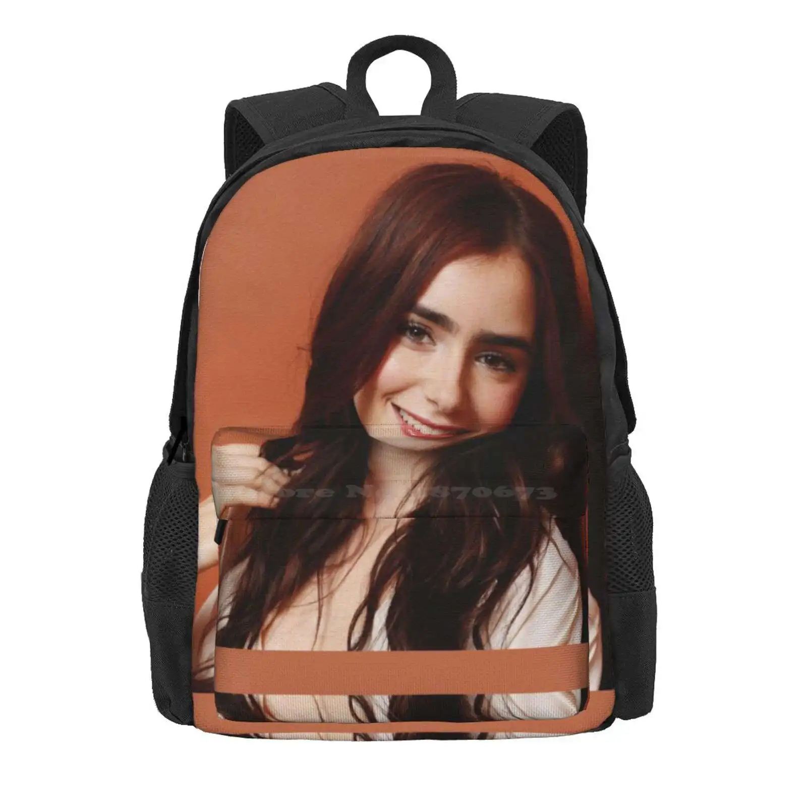 Lily Collins 01 Hot Sale Schoolbag Backpack Fashion Bags Lily Collins