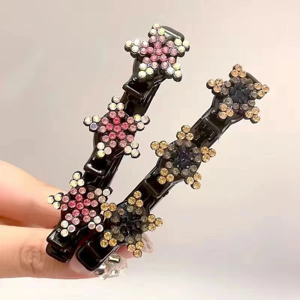 Woman's Hair Clips Headpiece with Sparkling Rhinestones Stars Hair Weave Jewelry for Bridesmaid Wedding Dating Shopping