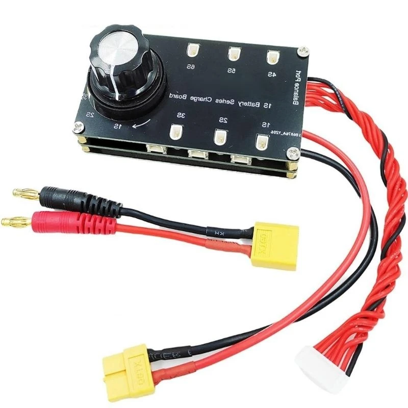 XT60 Input Balance Charging Board 1S Battery Adapter Plate 6 Port for PH2.0 BT2.0 GNB27 1S FPV Outdoor Activity