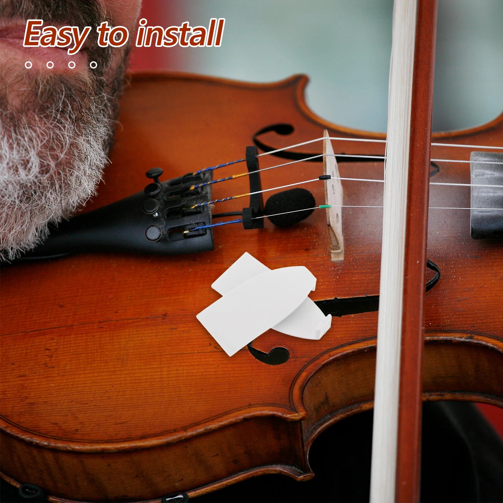 

2Pcs Violin Bow Tips Pads ABS Durable Lightweight Protective Parts Ideal for Bow Repair and Maintenance Accessories