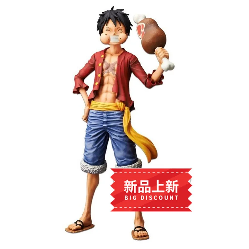 One Piece Anime Action Luffy, trois formes, yeux étoilés, pièces de rechange mangeant de la viande, figurine en PVC, objets de collection, jouets de loisirs, 28cm