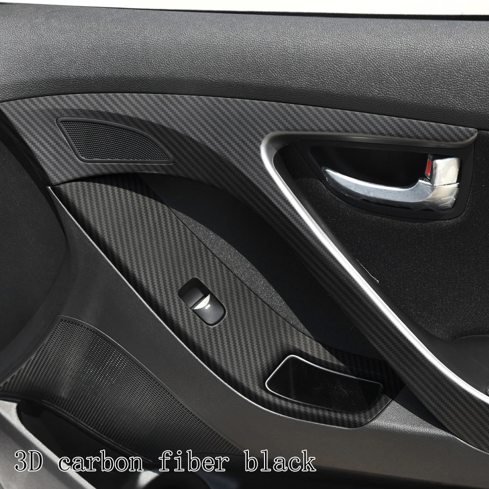 Carbon Fiber for Hyundai Elantra 2012-2016 Car Film Interior Stickers Center Console Gear Dashboard Air Door Handle Lift Panel