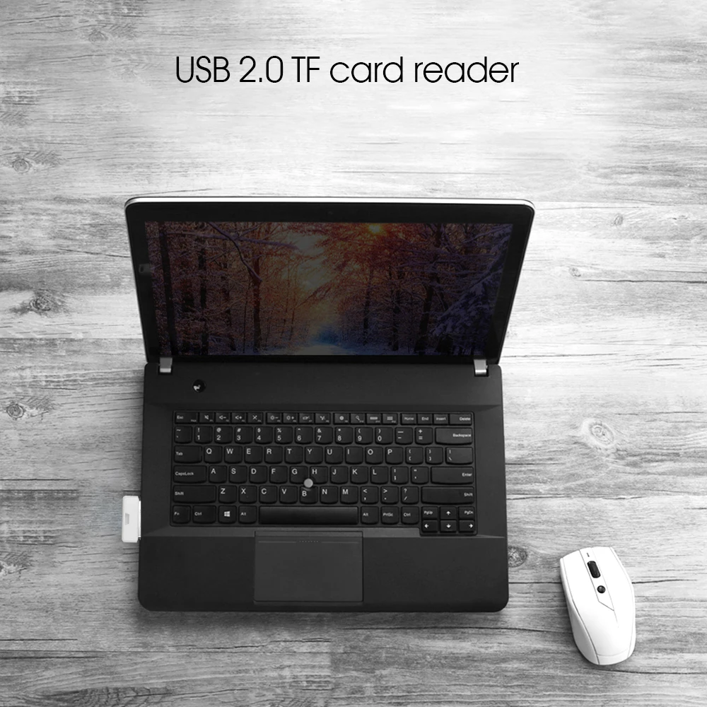 Lettore di schede Mini USB TF Lettore di schede di memoria per telefono cellulare USB 2.0 Lettore di schede ad alta velocità Adattatore flash USB per accessori per laptop