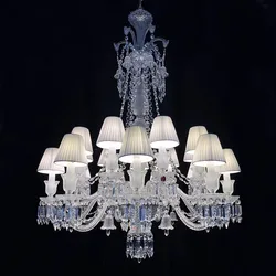Transparent Crystal Chandelier Lighting Luxury Hotel Luminaire For Dining Room Lighting Fixtures Lamps Glass For Chandeliers