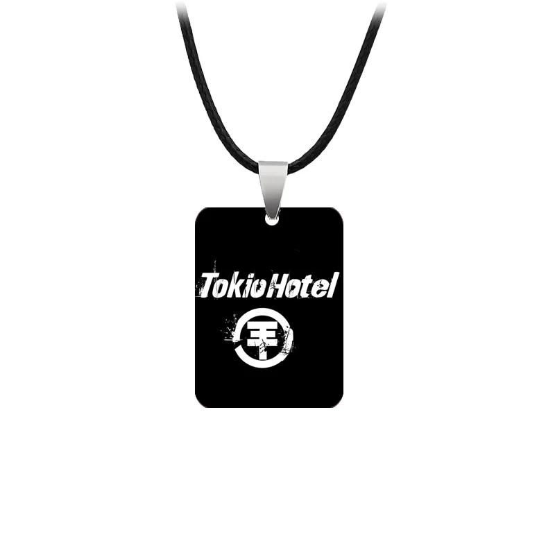 Tokio Hotel Necklace Pendant Acrylic Square Tokio Hotel Pendant  Jewelry Charms Gifts for Fans Friends Accessories Customized