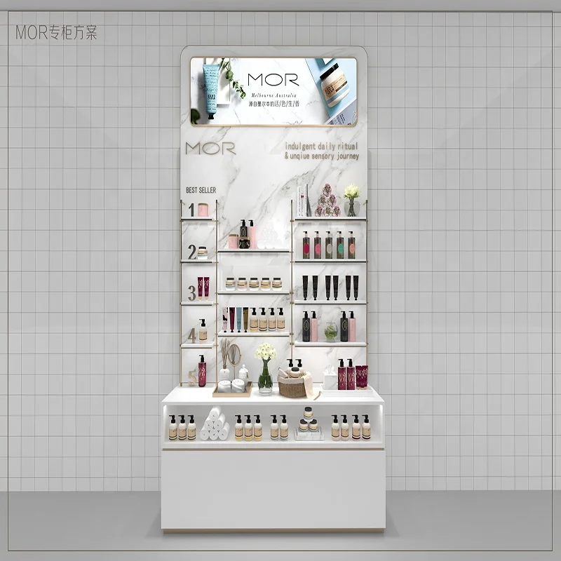 customized.Shopping mall supermarket product floor display stands shelves in guangzhou