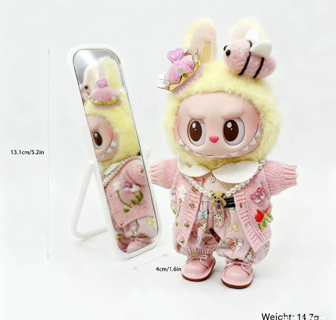 Подходит для LABUBU, слепых коробок, зеркал, миниатюрного реквизита для сцен, аксессуаров для кукол, 3D-украшений и подарков (без кукол)