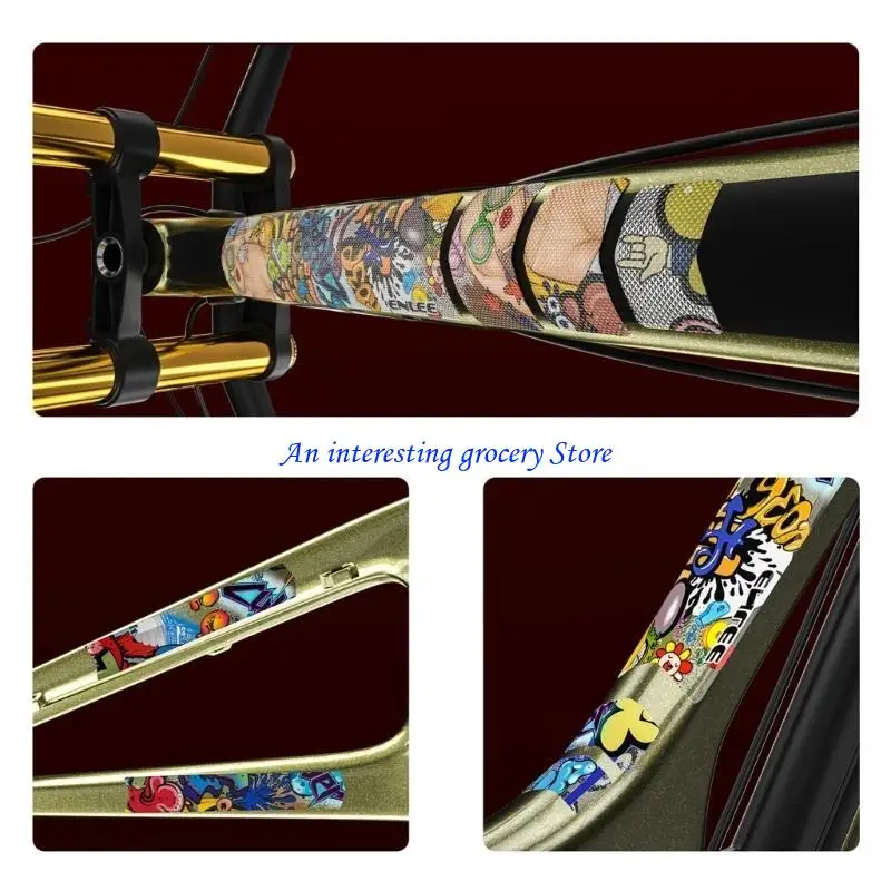 652D دراجات الإطار الحرس الذاتي لاصق إطار دراجة هوائية غطاء سلسلة حامي للخدش