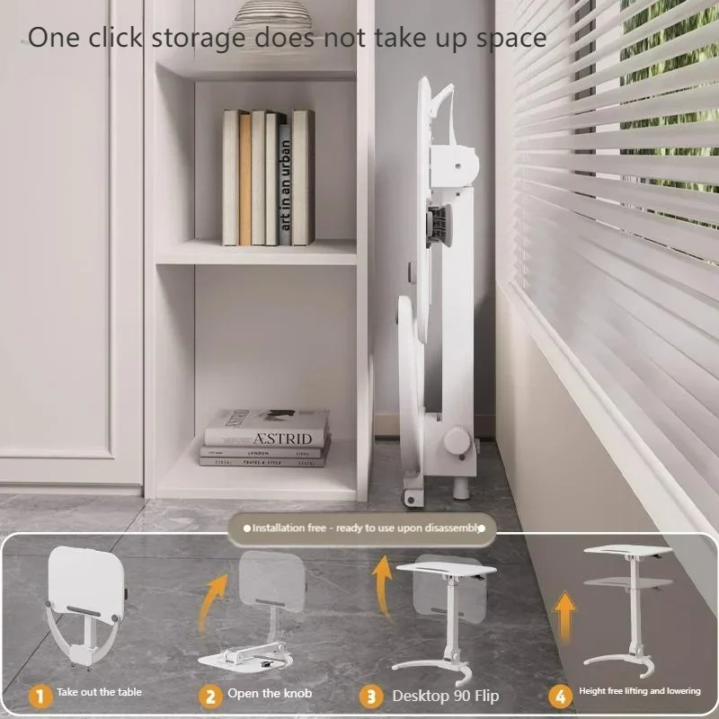 

Movable Folding Computer Desk with Adjustable Height for Home Office and Workstation Computer desk Student desk
