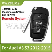 8V0837220 Remote Car Key 433MHz Fob for Audi A3 S3 20122013 2014 2015 with Megamos AES MQB CHIP 8V0 837 220