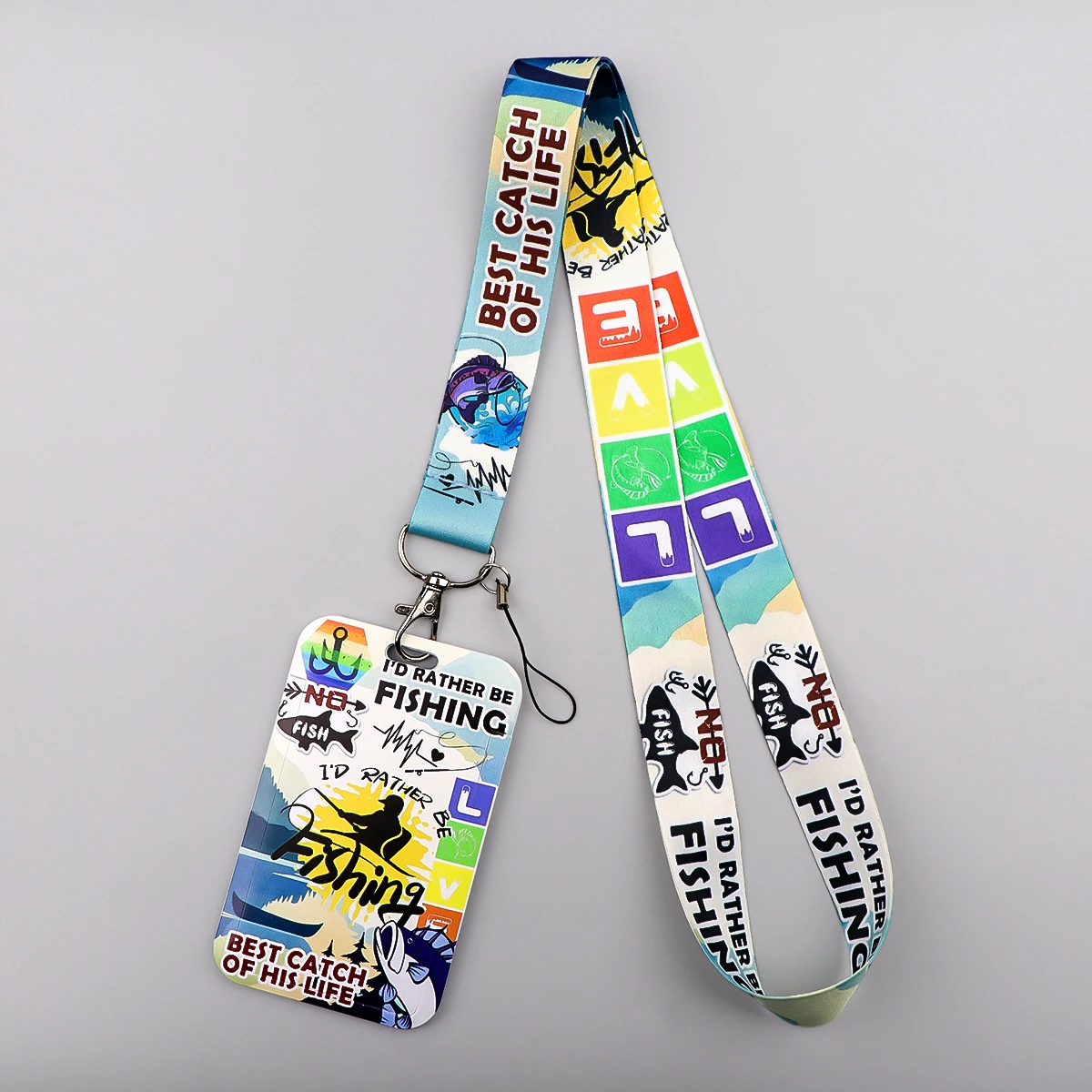 Card Holder With Printed And Neck Lanyard For ID Badge Pass Card Office School Staff Student Daily Practical Carry Accessory - view 6