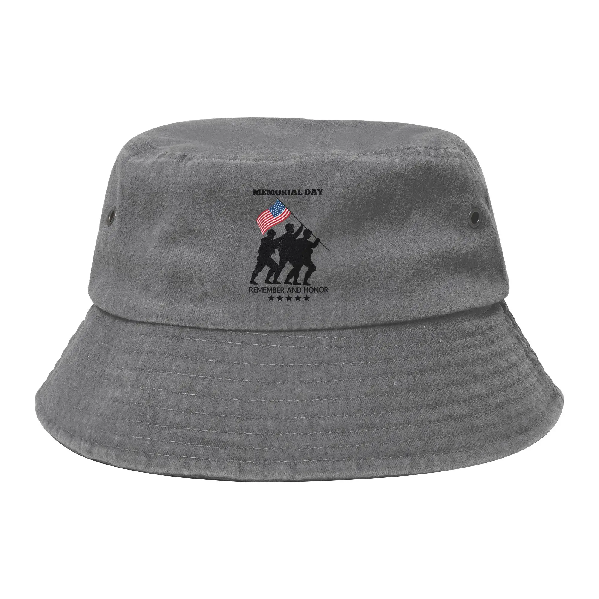 Memorial Day Patriot Bucket Hats Women Outdoor Remember Honor Distressed Washed Fishing Fisherman Cap Summer Headwear Panama Hat